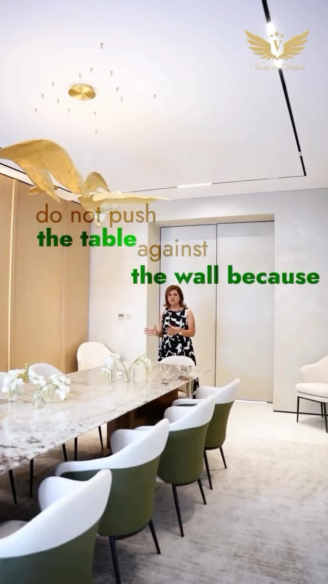 Your dining table is not just furniture it reflects how opportunities sit in your life. 

Grateful to @emkaan for the opportunity to shoot in their stunning villa ✨ this beautiful space truly reflects the energy of openness and flow.

When the table is pushed against a wall despite having space, some seats become restricted… and symbolically, so do opportunities for certain family members.

In Vastu, expansion in life begins with expansion in space. Open seating allows energy, conversations, and abundance to flow freely.

✨ Create space around your table. Create space for growth.

👉 Check your dining setup today a small shift can change the energy of your home.

—Deiptii Taurannii | Vastu in Dubaii

#diningtableplacement #mirrorsidetable #openseating #vastuexpert #vastuindubaii