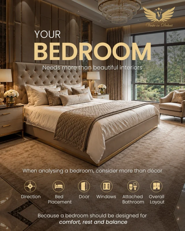 🛏️ Your Bedroom Needs More Than Beautiful Interiors

A bedroom is more than just a place to sleep it should support comfort, relaxation, balance, and positive energy. At Vastu in Dubaii, we look beyond décor to understand how the room’s layout and orientation can influence the overall feel of your space.

When analysing a bedroom, important factors include:

🧭 Direction – The bedroom’s location and orientation should be considered according to Vastu principles.
🛏️ Bed Placement – The position and direction of the bed can play an important role in creating a restful environment.
🚪 Door Position – The location and direction of the bedroom entrance should be thoughtfully planned.
🪟 Windows – Window placement, natural light, and ventilation are essential for a comfortable room.
🚿 Attached Bathroom – The placement and relationship between the bedroom and bathroom should be carefully considered.
📐 Overall Layout – Every element should work together to create a balanced and harmonious space.

✨ Because a bedroom should be designed for comfort, rest, and balance not just appearance.

Choose Vastu in Dubaii for professional Vastu guidance that brings traditional principles into modern living.

📩 Contact us for a personalized Vastu consultation in Dubaii.

#vastuindubaii #vastutips #BedroomVastu #VastuTips #vastuforhome